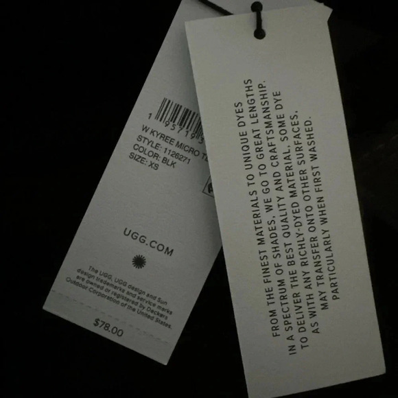 Authentic UGG Women Hoodie Sweatshirt Kyree Micro Terry Black Size: XS Sport - Picture 11 of 14